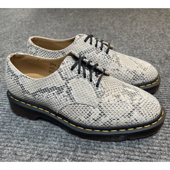 Dr. Martens 2046 Women’s Size 8/Men’s 7 Python Print Suede Snake Skin Oxford NEW - Picture 1 of 12